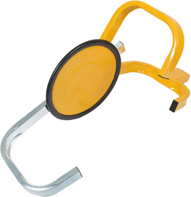 Full Face Round Wheel Clamp Lock Solid Steel Adjustable Compact ...
