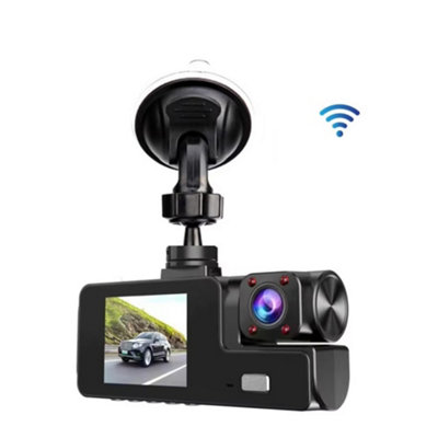 Iiwey Dash Cam Front Rear And Inside Three Channels 1080P With IR Night