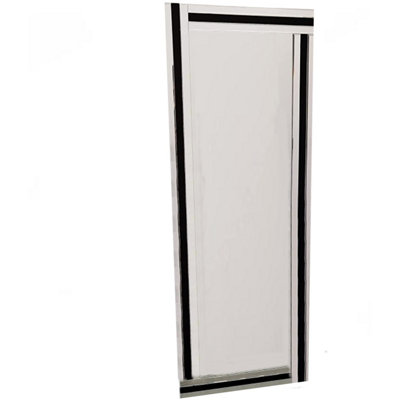 Full Length Triple Stripe Black Border Wall Mirror