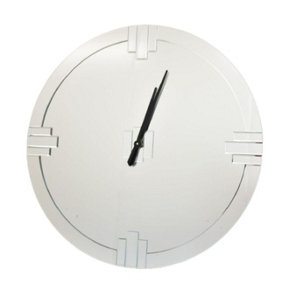 Full Mirrored Round Wall Clock 3 Strips Frameless Large