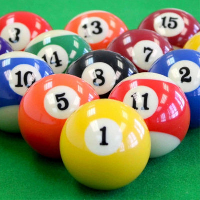 Full Size UK Regulation 16 Spots and Stripes Pool Ball Set 2 Billiard Ball
