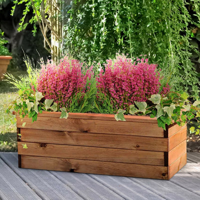 Fully Assembled 82cm Wooden Planter, Made in the UK Garden Trough