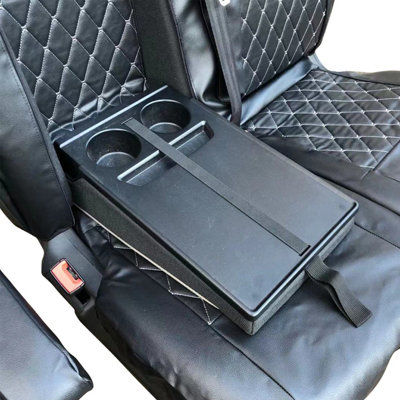 FULLY TAILORED LEATHER QUILTED SEAT COVERS for FORD TRANSIT CUSTOM 2013 on - 8