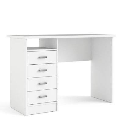 Function plus desk 5 deals drawers in white