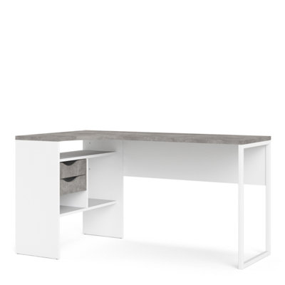 Function Plus Corner Desk 2 Drawers 145 cm DIY at B Q