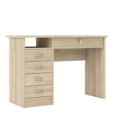 Function Plus Desk 5 Drawers In Oak | DIY At B&Q