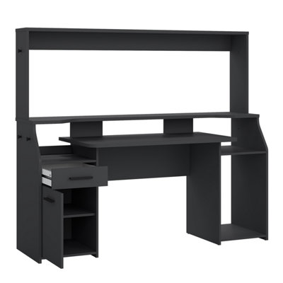 Function Plus Gaming Desk with 1 Door 1 Drawer DIY at B Q