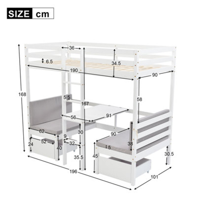 Izquierdo twin online loft bed