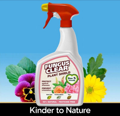 Fungus Clear Plant Shield Spray Pesticide Free Black Spot Mildew Control 800ml