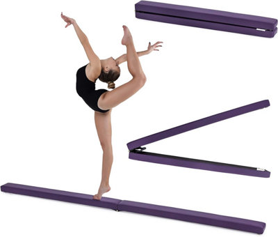 Funiture Purple Faux Leather Folding Gymnastics Training Balance Beam