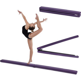 Funiture Purple Faux Leather Folding Gymnastics Training Balance Beam