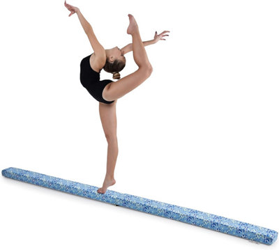 Funiture Stars Geometric Print Folding Suede Gymnastics Balance Beam - Turquoise