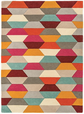 Funk Honeycomb Rugs Bright Rug 140x200cm for the Living Room