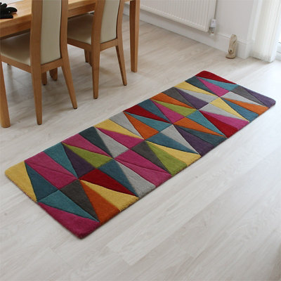 Funk Triangles Rug Multi Colour Rug 120x170cm for the Living Room