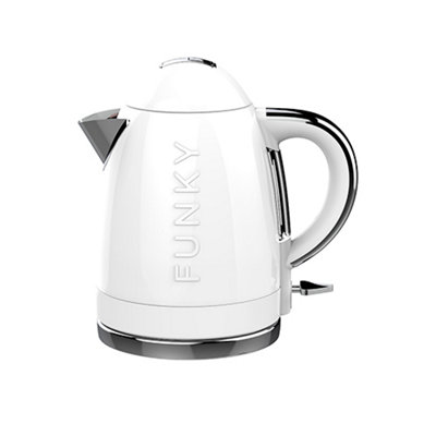 Funky FK01WHITE 3000W 1.7L White Kettle DIY at B&Q