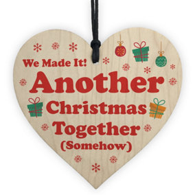 Funny Another Christmas Together Gift For Boyfriend Husband Wood Christmas Gift