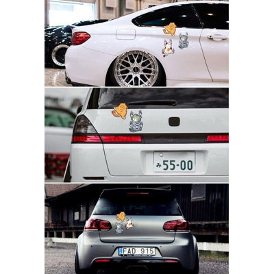 Funny cat car sticker, cat window sticker, waterproof kitten sticker ...