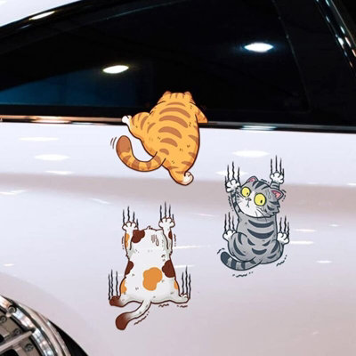Funny cat car sticker, cat window sticker, waterproof kitten sticker ...