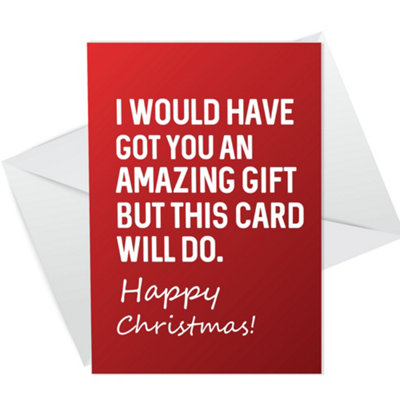 Funny Christmas Card For Mum Dad Sister Brother Uncle Joke Card