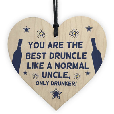 Funny Gift For Uncle Birthday Christmas Wood Heart Gift For Him Gift