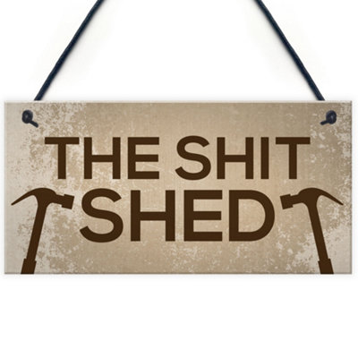 Funny Rude Garden Shed Sign Hanging Door Plaque Shed Sign Family Gift ...
