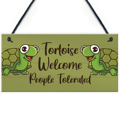 Funny Tortoise Sign For Home Turtle Sign Pet Gift Hanging Sign For Tank ...