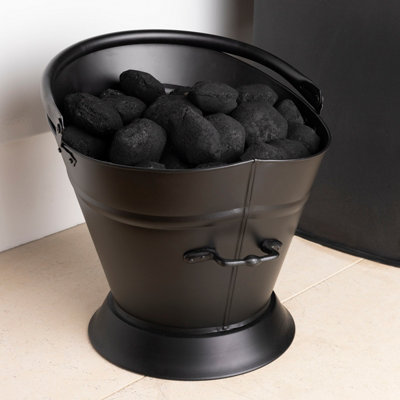 Fur Coal Bucket Metal Carry Handle and Support Handle Iron Black Matte Finish