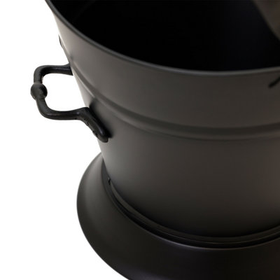Fur Coal Bucket Metal Carry Handle and Support Handle Iron Black Matte Finish - 5