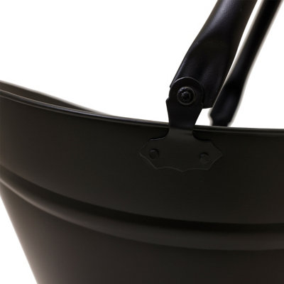Fur Coal Bucket Metal Carry Handle and Support Handle Iron Black Matte Finish - 6