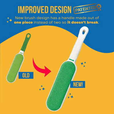 Fur Magic Pet Hair Remover Lint Brush With Self-Cleaning Base, Reusable ...