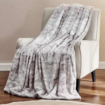 Fur Throw Blanket Soft Warm Winter Luxury Cosy Bed Cover