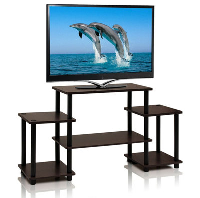 Furinno 11257DBR/BK Turn-N-Tube No Tools Entertainment Center,Dark Brown/Black