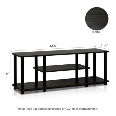 Furinno 12250R1WN/BK Turn-N-Tube No Tools 3D 3-Tier Entertainment TV Stands