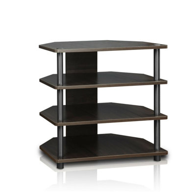 Furinno 15093CC/GY Turn-N-Tube Easy Assembly 4-Tier Petite TV Stand, Espresso