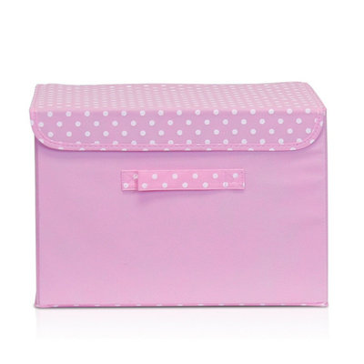 Furinno Aalto Non-Woven Fabric Soft Storage Organizer with Lid, Pink