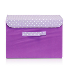 Furinno Aalto Non-Woven Fabric Soft Storage Organizer with Lid, Purple