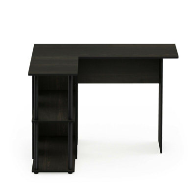 Furinno abbott corner computer online desk with bookshelf