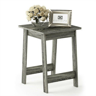 French oak deals grey end table