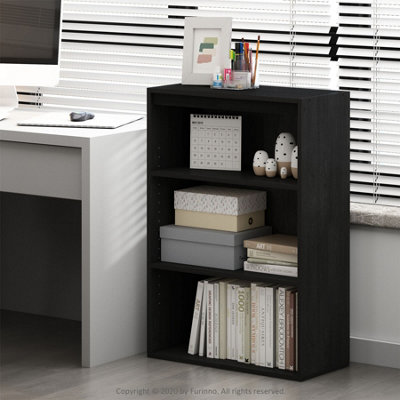 Furinno Table Basse, Bois, Chêne Français Gris/Noir, ensemble