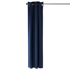 Furinno Collins Blackout Curtain 42x84 in. 1 Panel, Dark Blue