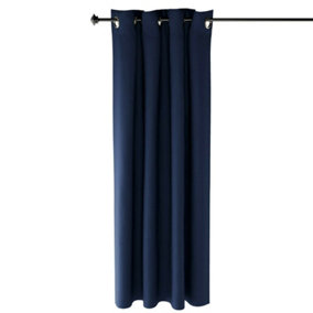 Furinno Collins Blackout Curtain 52x63 in. 1 Panel, Dark Blue