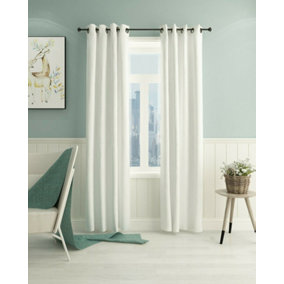 Furinno Collins Blackout Curtain 52x95 in. 2 Panels, White