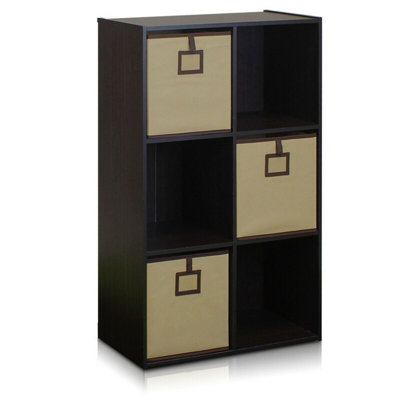 Furinno Econ 6-Cube Organizer, Espresso