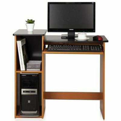 Furinno Econ Multipurpose Computer Writing Desk, Light Cherry/Black