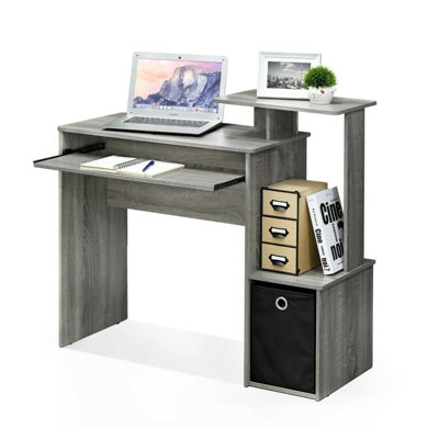 Furinno econ multipurpose home office computer writing desk bin discount