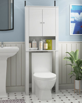 Furinno Indo Double Door Bath Cabinet, White