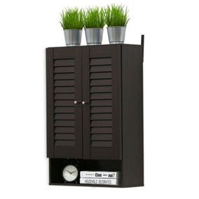Furinno Indo Double Door Wall Cabinet, Espresso 16063EX