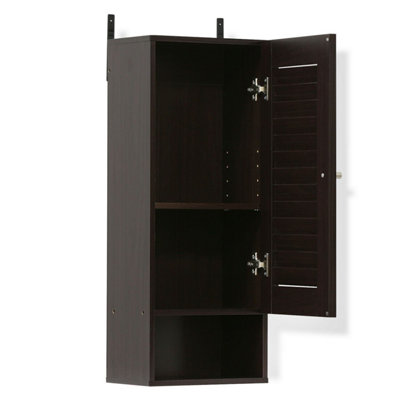 Furinno Indo Slim Wall Cabinet Espresso DIY at B Q