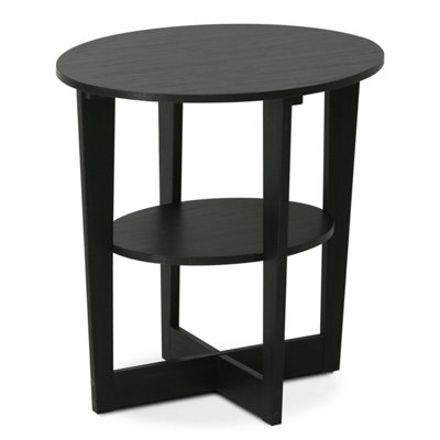 Furinno JAYA 15019WN Oval End Table, Walnut