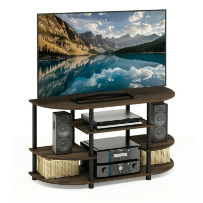 Furinno jaya simple design corner 2025 tv stand